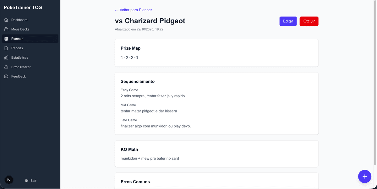 Análise detalhada de matchup